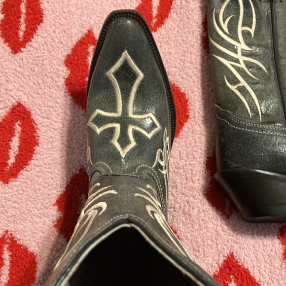 Justin NWOT..Charcoal Grey/white ! Leather boots Women’s size 7. Never worn new! - Picture 8 of 9